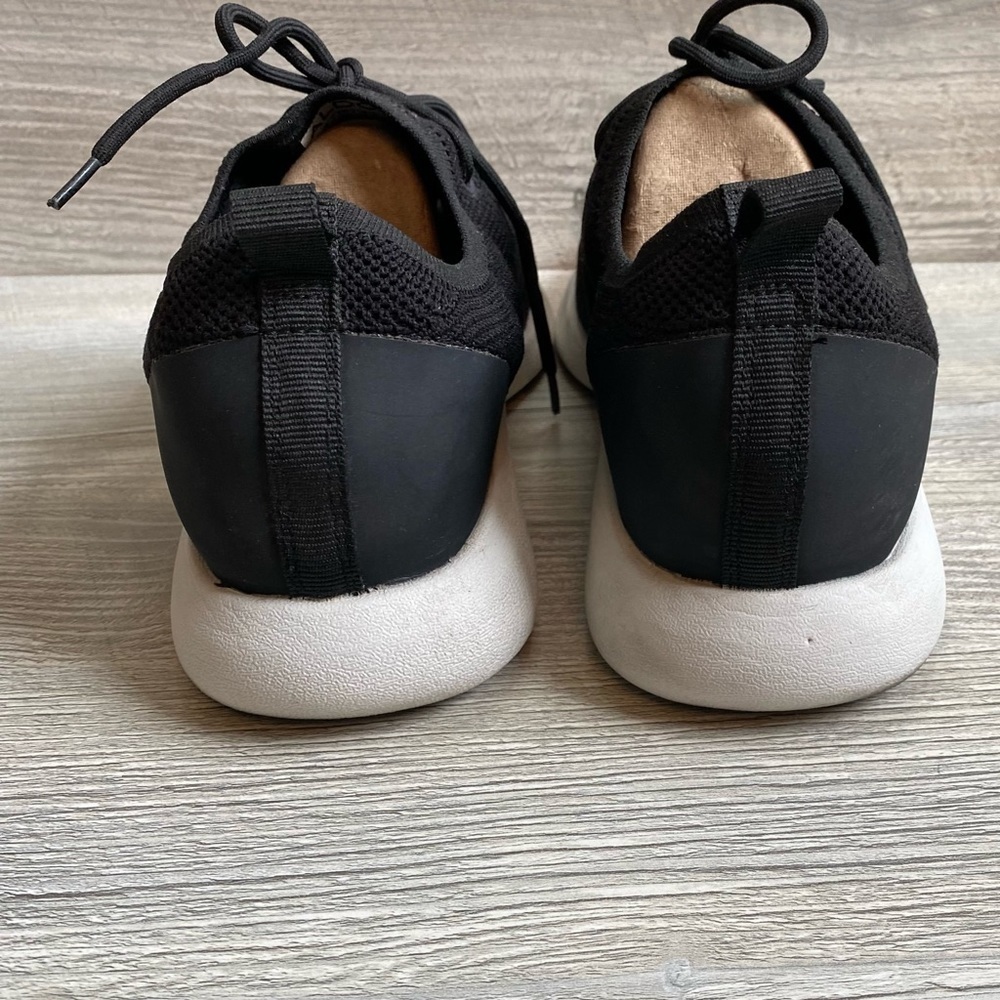 Aldo comfortable black fabric mesh lace up slip on sneakers white bottom 8.5 - Picture 5 of 10